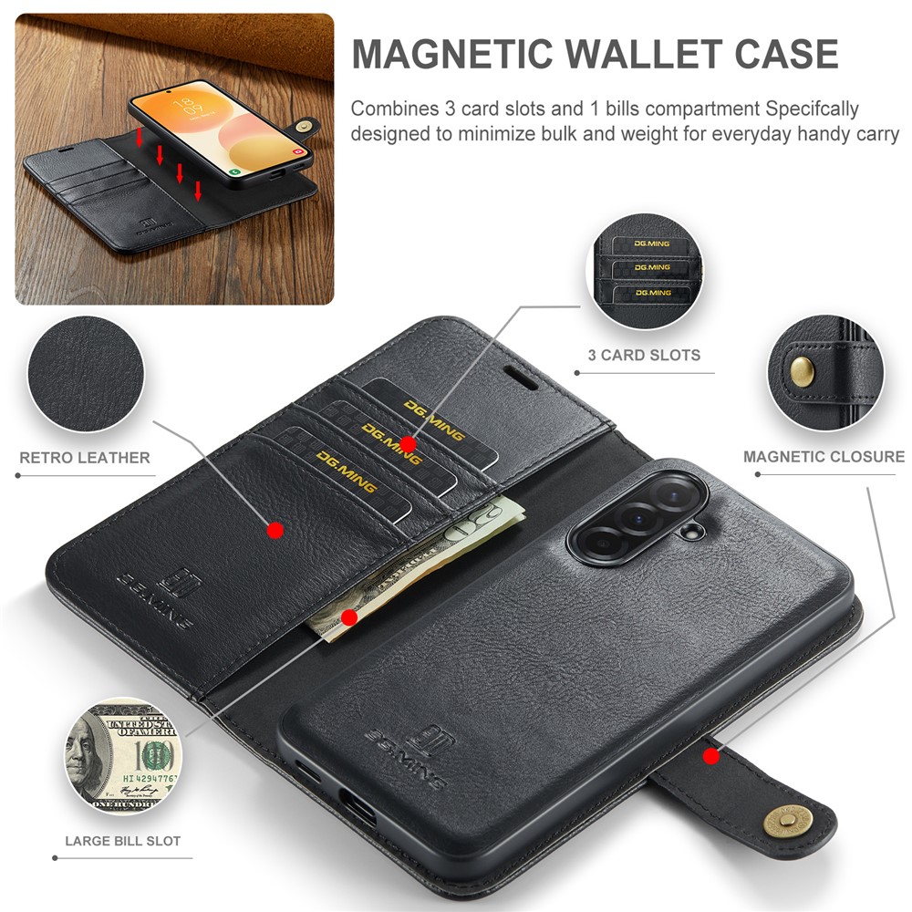 DG.MING DG.MING Samsung Galaxy A57 5G 2in1 Fodral / Skal Svart - Teknikhallen.se