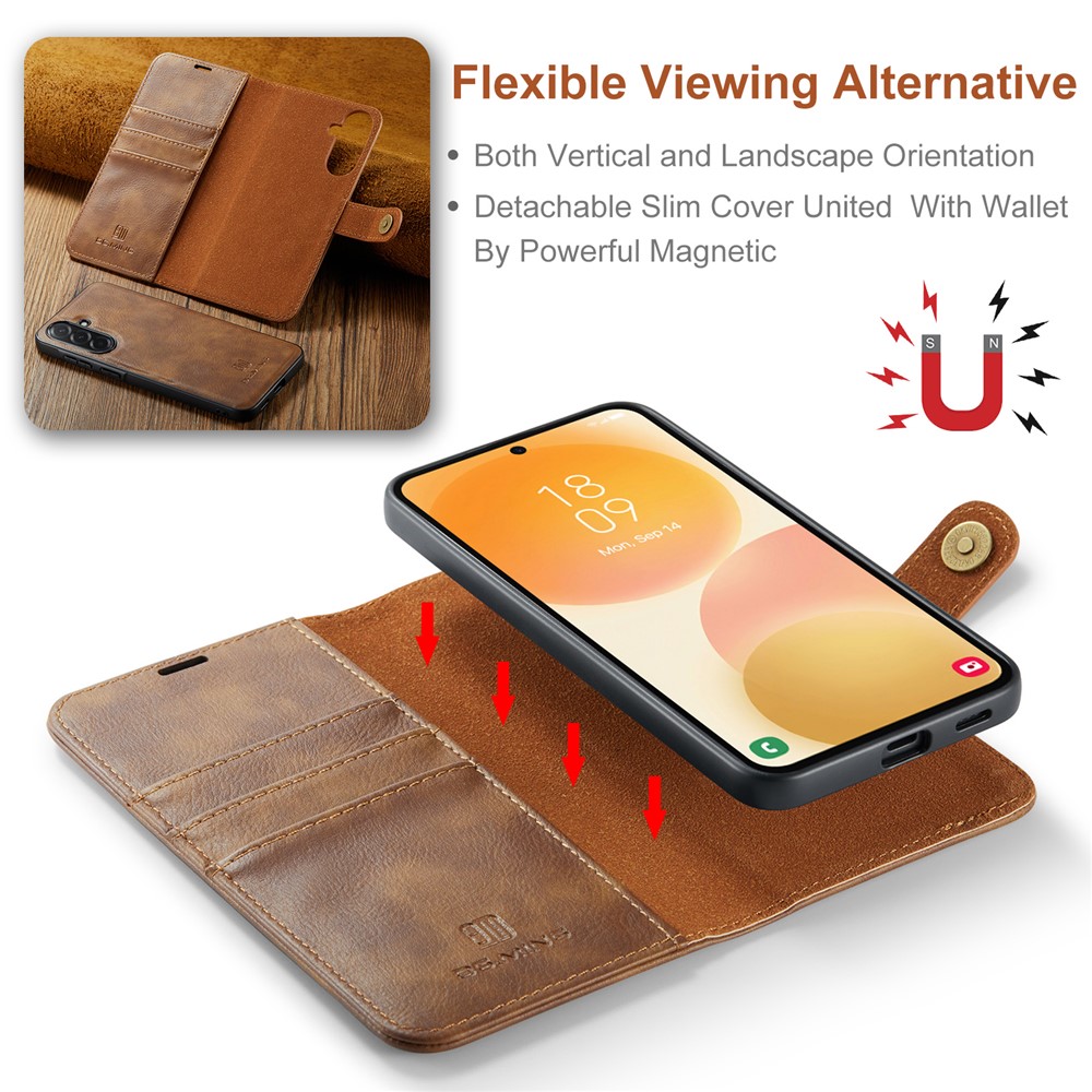 DG.MING DG.MING Samsung Galaxy A57 5G 2in1 Fodral / Skal Brun - Teknikhallen.se