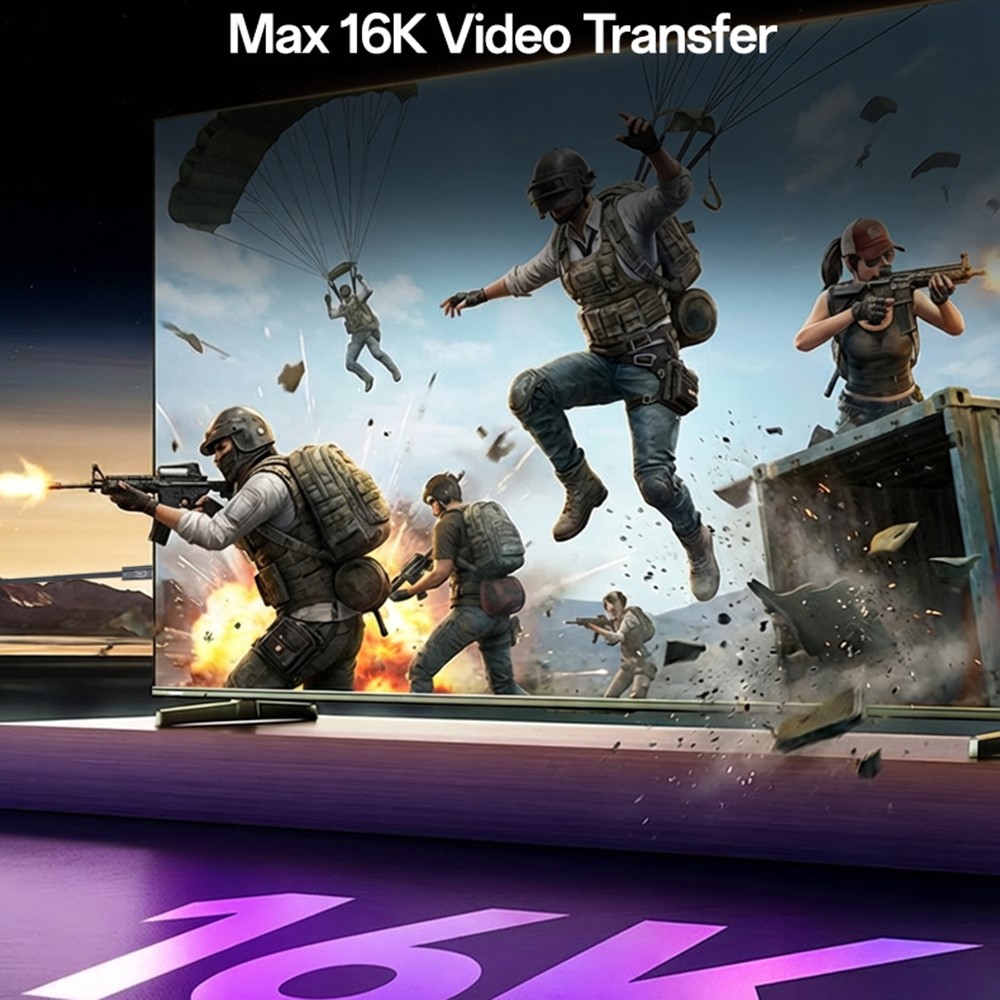 YESIDO YESIDO 1m Thunderbolt 5 Kabel USB-C - USB-C 240W Svart - Teknikhallen.se