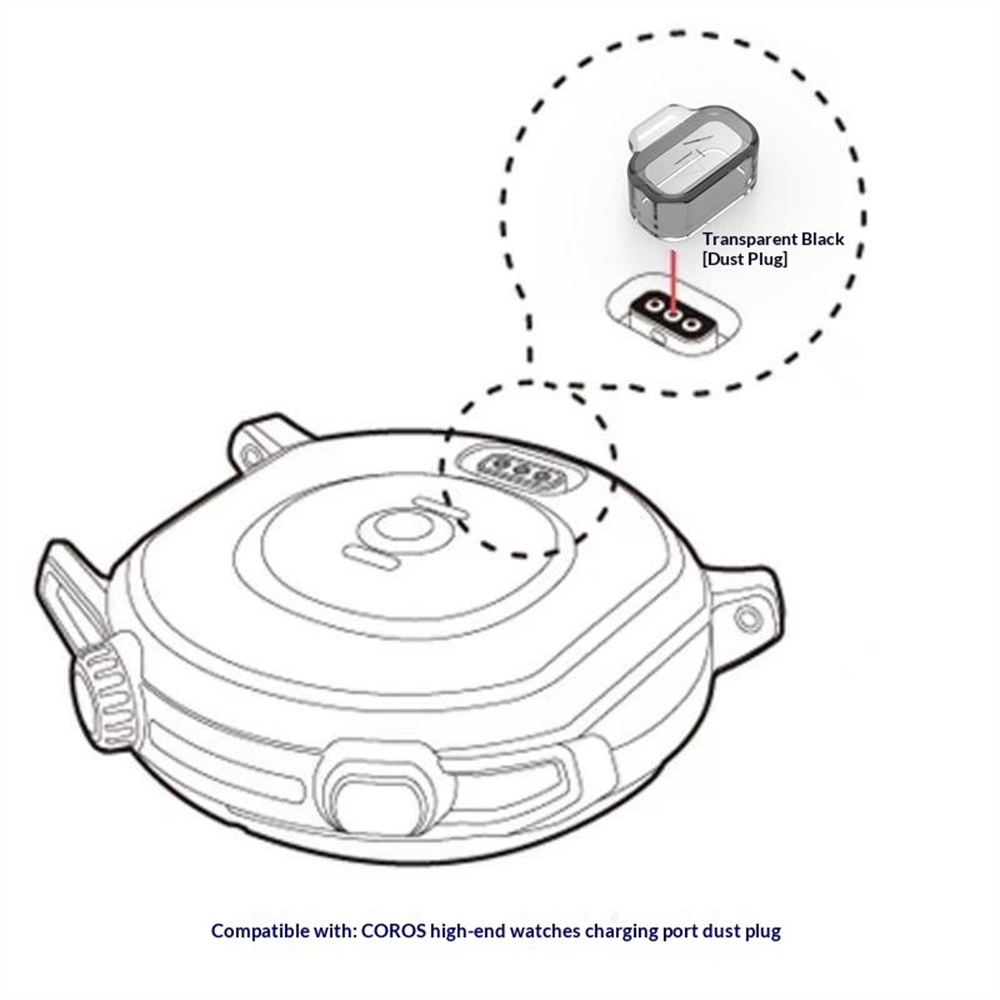  Coros Apex 2 Pro/Apex 2/Apex Pro Dammplugg TPU Tonad Svart - Teknikhallen.se