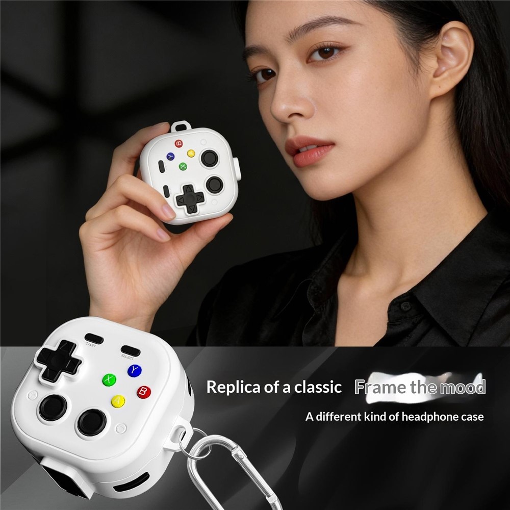  Samsung Galaxy Buds 4 / 4 Pro Skal Game Console Grå - Teknikhallen.se
