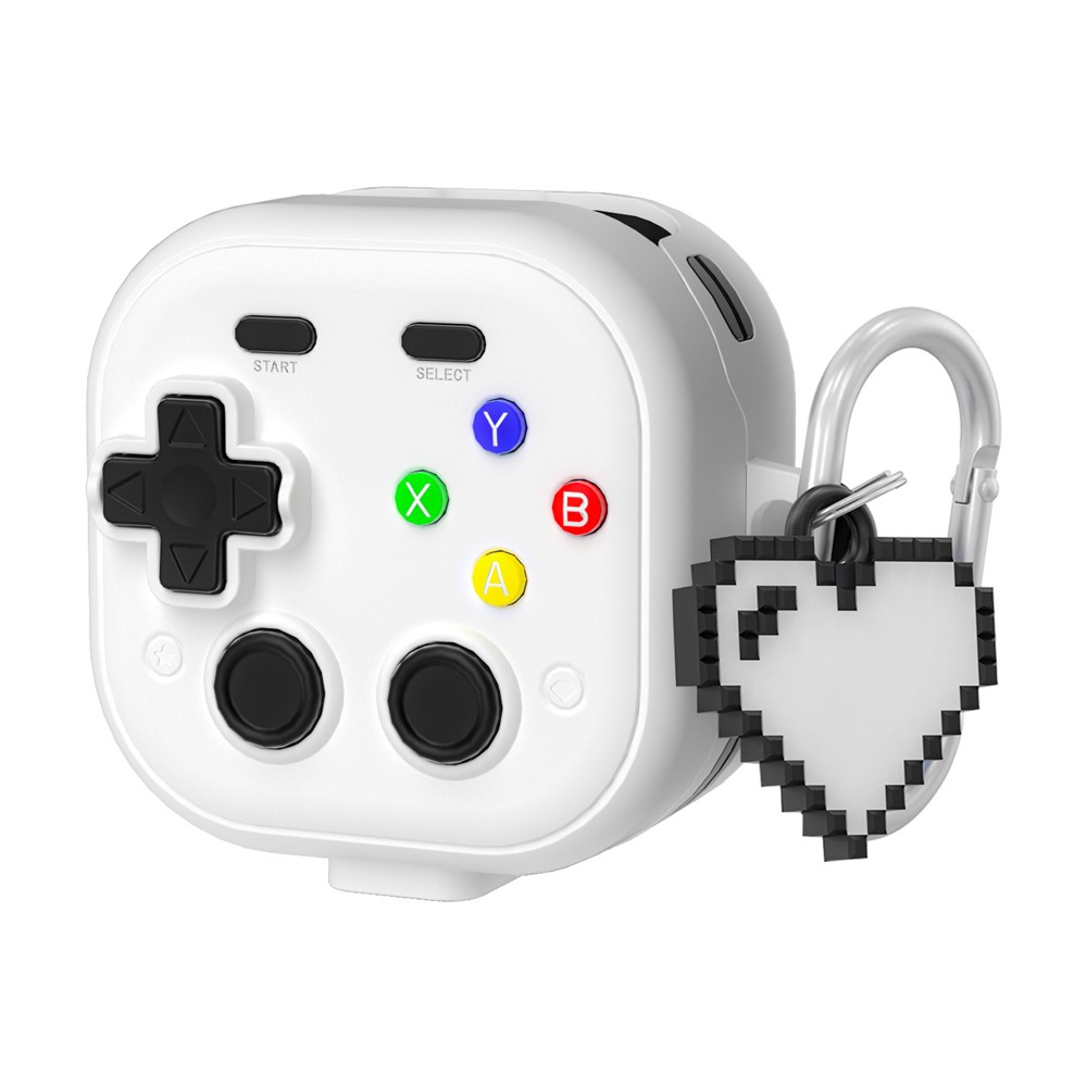  Samsung Galaxy Buds 4 / 4 Pro Skal Game Console Vit - Teknikhallen.se