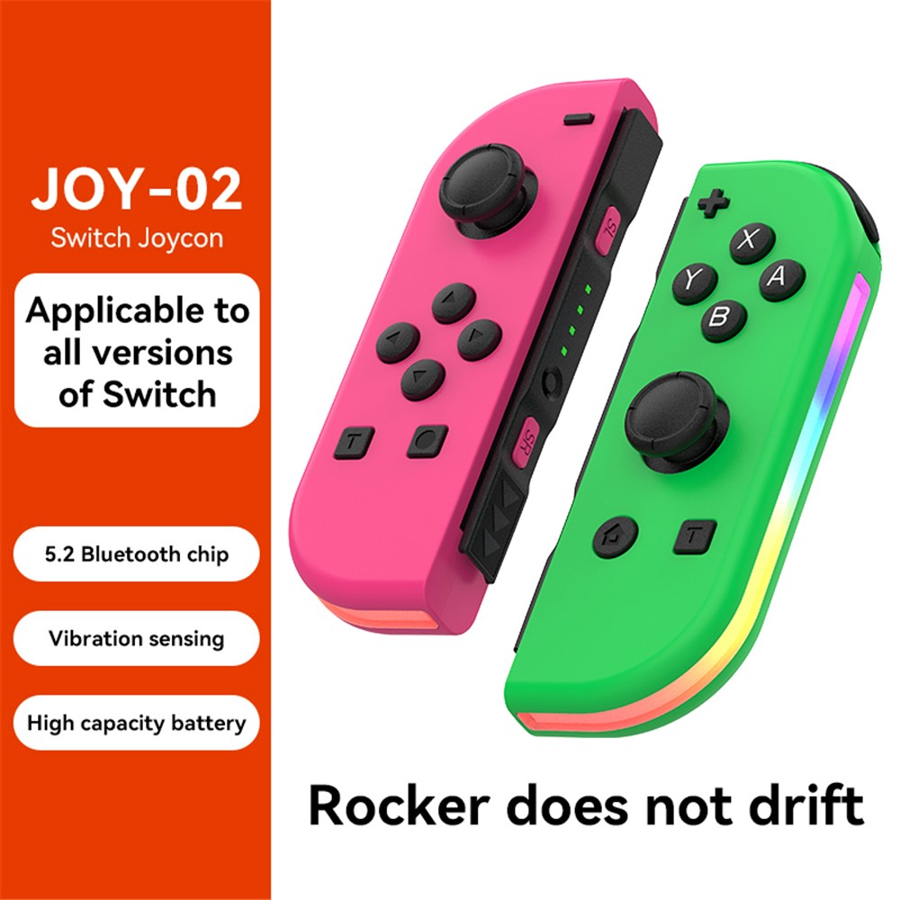  Nintendo Switch Joy-Con Kontroll RGB Rosa / Grön - Teknikhallen.se