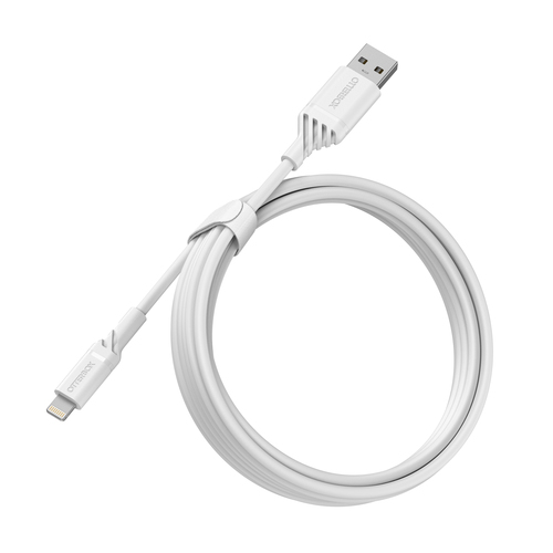 OtterBox OtterBox Standard 2m MFi Lightning - USB-A Kabel Vit - Teknikhallen.se