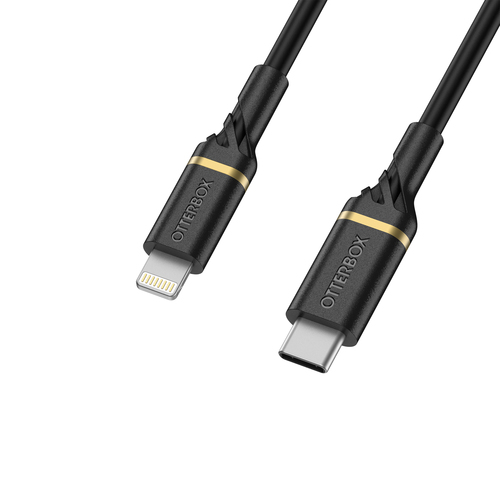 OtterBox OtterBox Standard 2m MFi PD Lightning - USB-C Kabel Svart - Teknikhallen.se