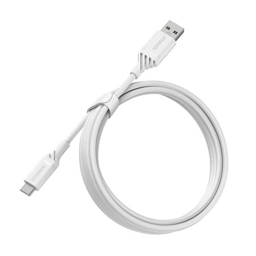 OtterBox OtterBox Standard 2m USB-C - USB-A Kabel Vit - Teknikhallen.se