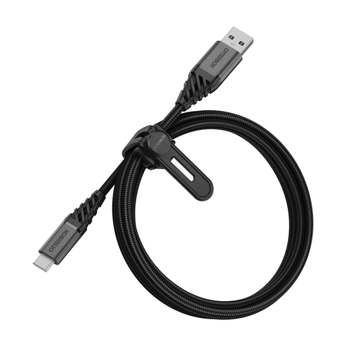 OtterBox OtterBox Premium 1m USB-C - USB-A Kabel Nylonflätad Svart - Teknikhallen.se