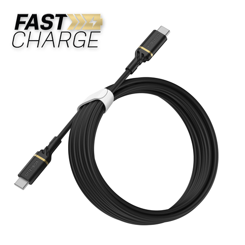 OtterBox OtterBox Standard 3m PD USB-C - USB-C Kabel Svart - Teknikhallen.se