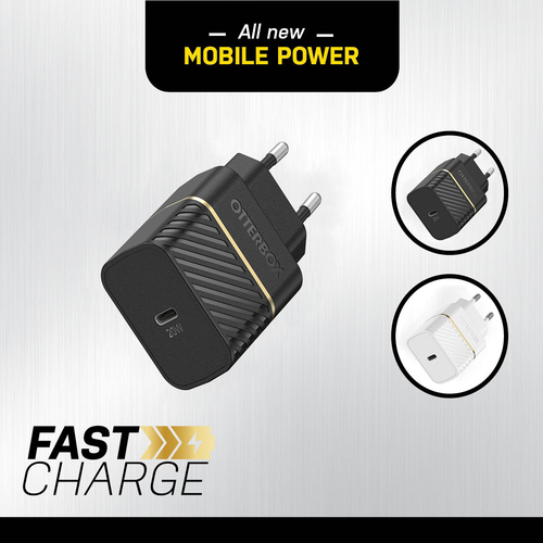 OtterBox OtterBox 20W PD USB-C Väggladdare Svart - Teknikhallen.se