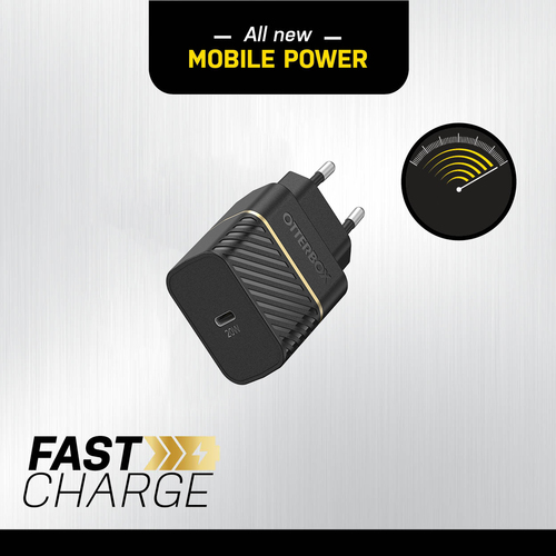 OtterBox OtterBox 20W PD USB-C Väggladdare Svart - Teknikhallen.se