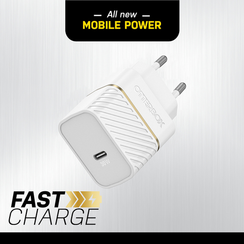OtterBox OtterBox 30W GaN PD USB-C Väggladdare Vit - Teknikhallen.se
