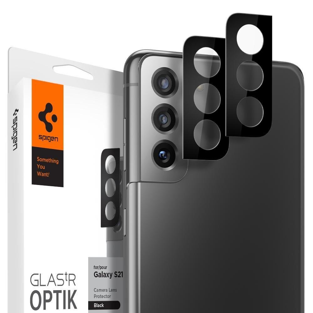 Spigen Samsung Galaxy S21 Plus - Spigen 2-PACK Optik GLAS.TR Linsskydd - Teknikhallen.se