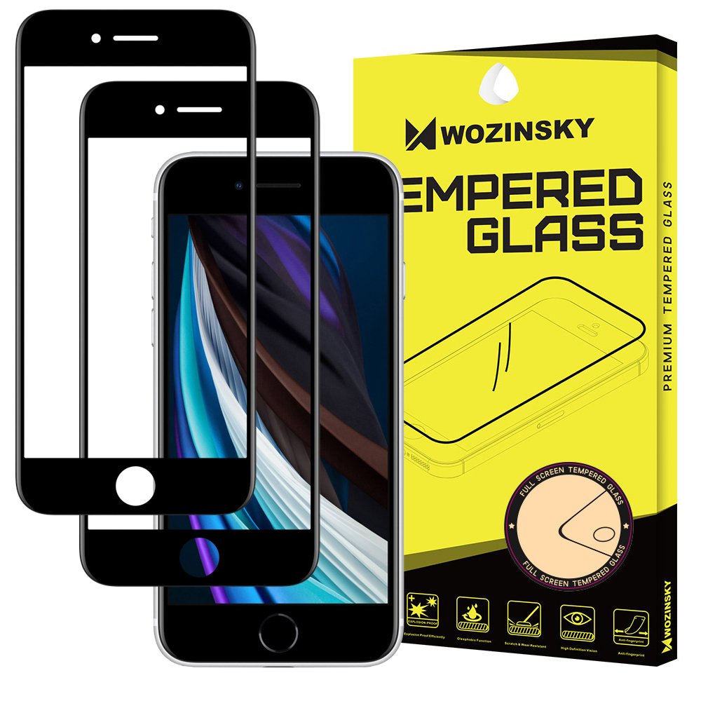 Wozinsky iPhone 6/6S/7/8/SE (2020/2022) 2-pack Wozinsky Heltckande Skrmskydd - Teknikhallen.se