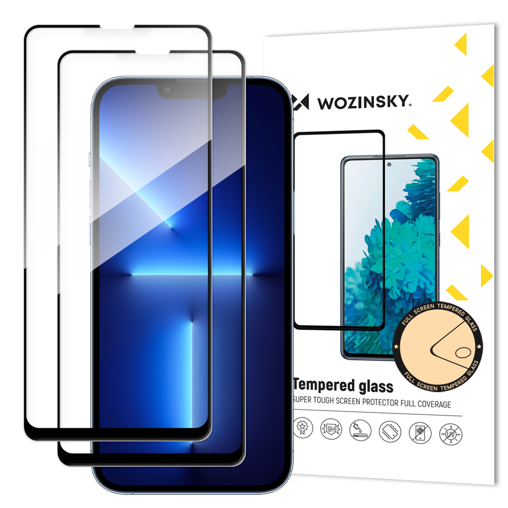 Wozinsky Wozinsky iPhone 14 / 13 / 13 Pro 2-PACK Skrmskydd Heltckande Hrdat Glas - Teknikhallen.se