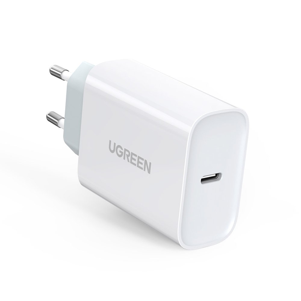 UGREEN Ugreen 30W USB-C QC PD Snabbladdare Vggladdare Vit - Teknikhallen.se