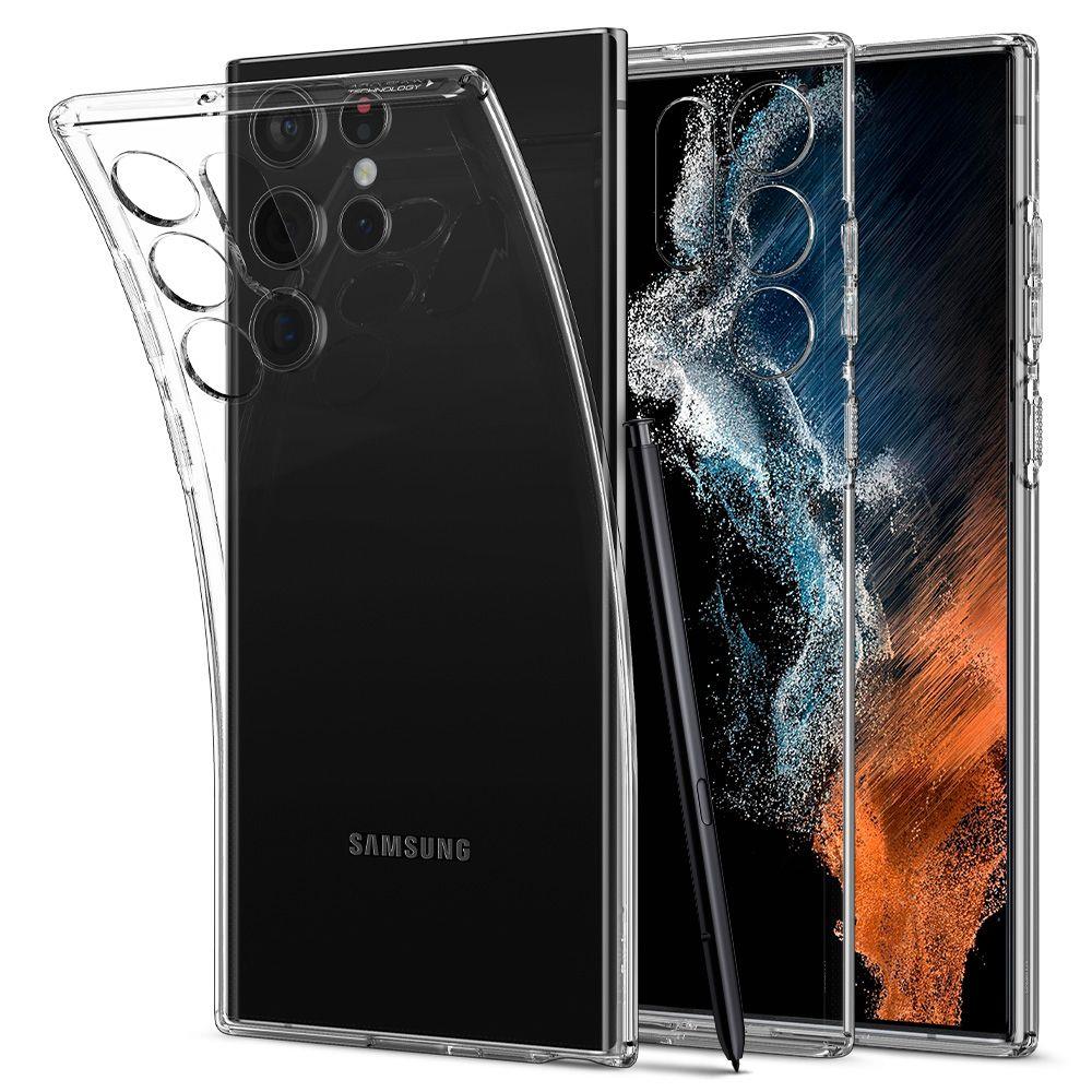 Spigen Spigen Samsung Galaxy S22 Ultra Skal Liquid Crystal - Teknikhallen.se