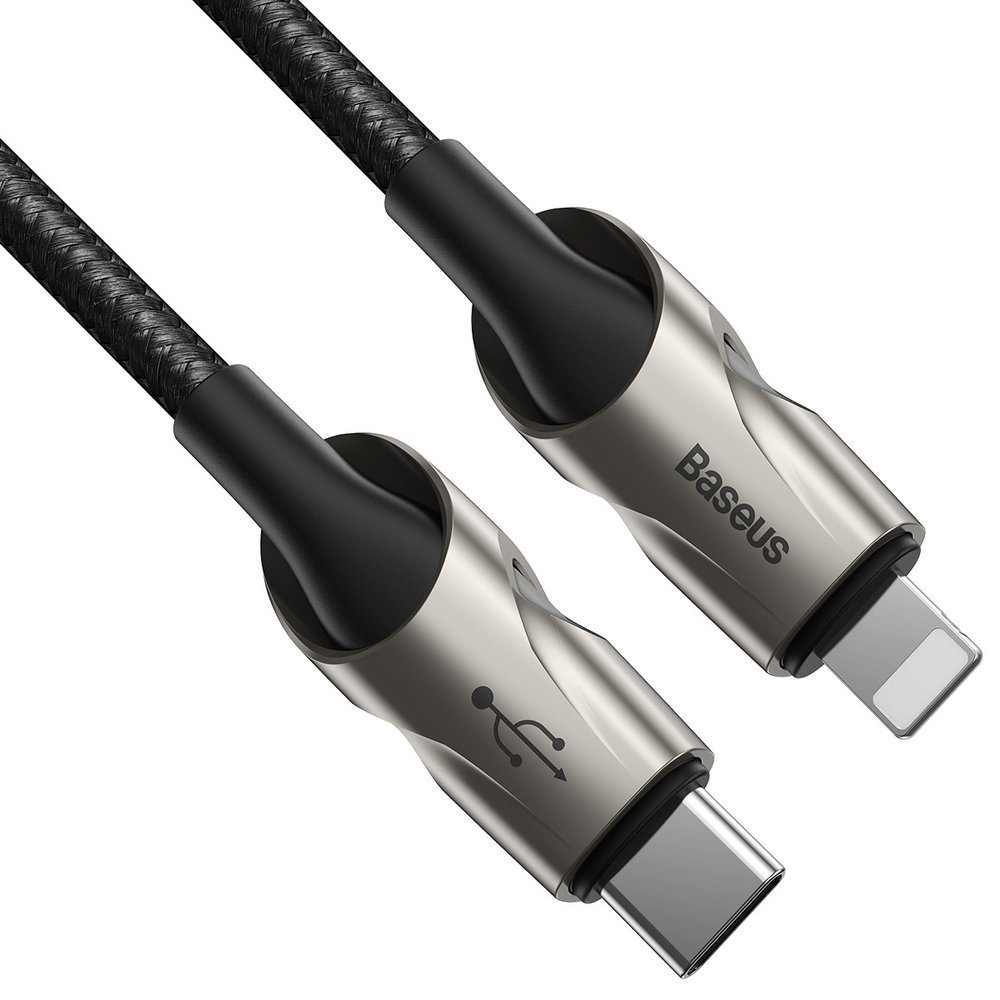 BASEUS Baseus 1m 18W PD Lightning - USB-C Med LED - Svart - Teknikhallen.se