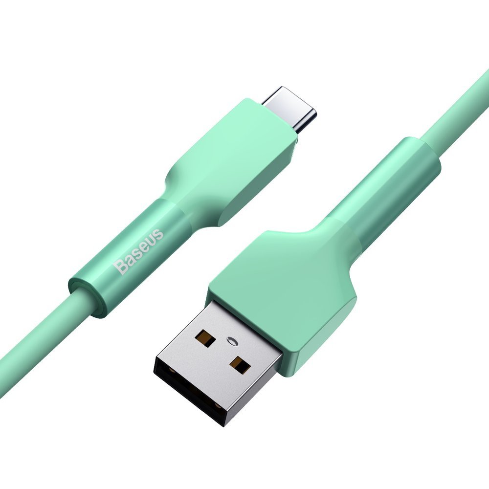 BASEUS Baseus Silica Gel 1m 3A USB-C Kabel - Grn - Teknikhallen.se