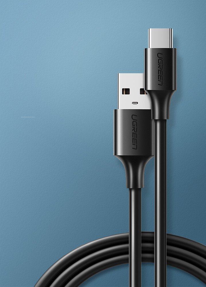 UGREEN Ugreen 2A 2m USB-C Kabel - Svart - Teknikhallen.se