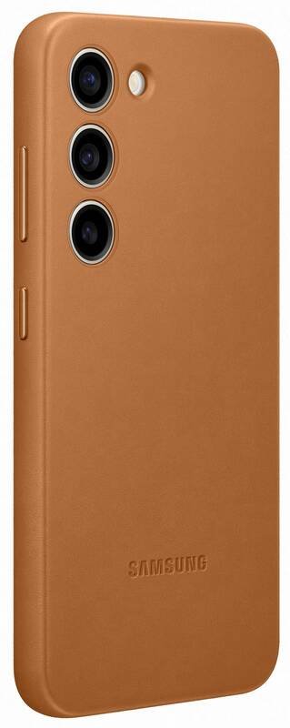 Samsung Samsung Galaxy S23 Skal Leather Cover Camel - Teknikhallen.se