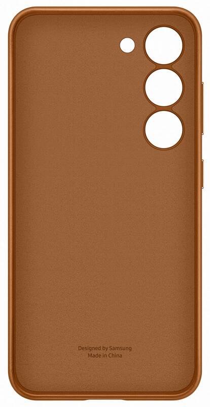 Samsung Samsung Galaxy S23 Skal Leather Cover Camel - Teknikhallen.se