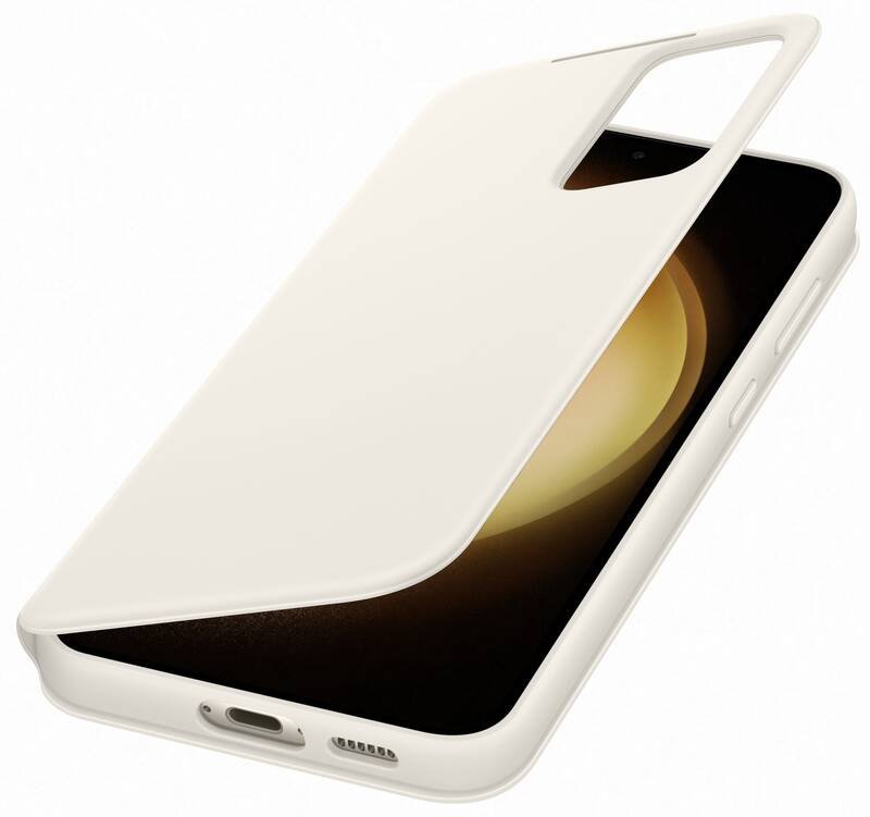 Samsung Samsung Galaxy S23 Plus Fodral Clear View Cream - Teknikhallen.se