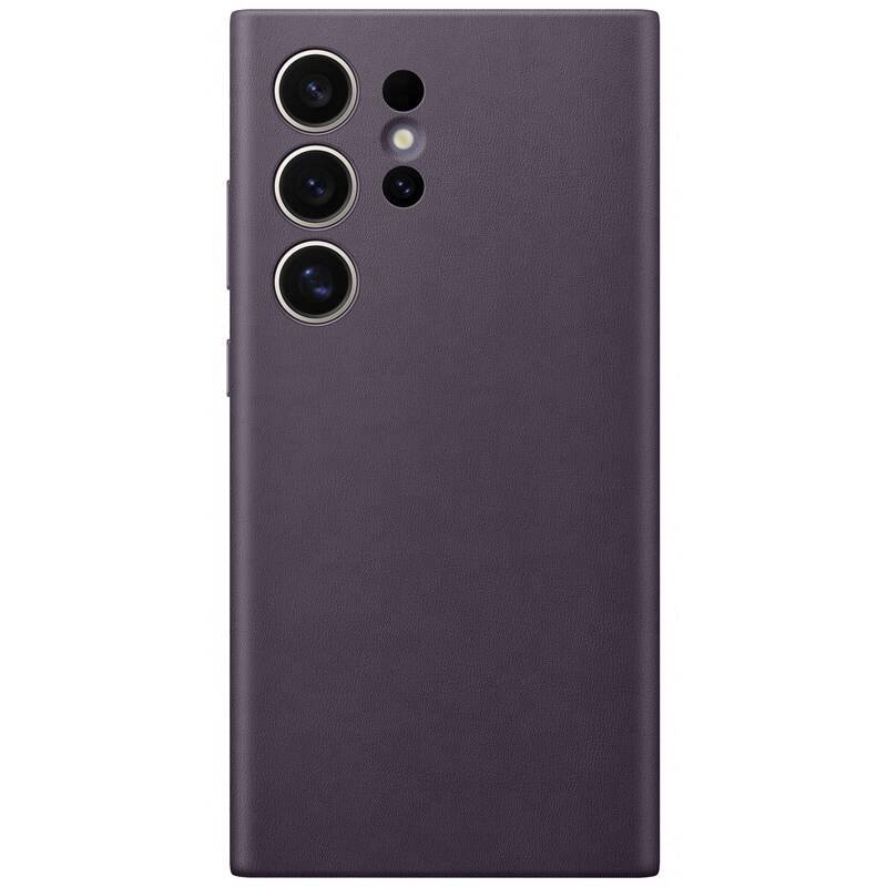 Samsung Samsung Galaxy S24 Ultra Skal Vegan Leather Dark Violet - Teknikhallen.se