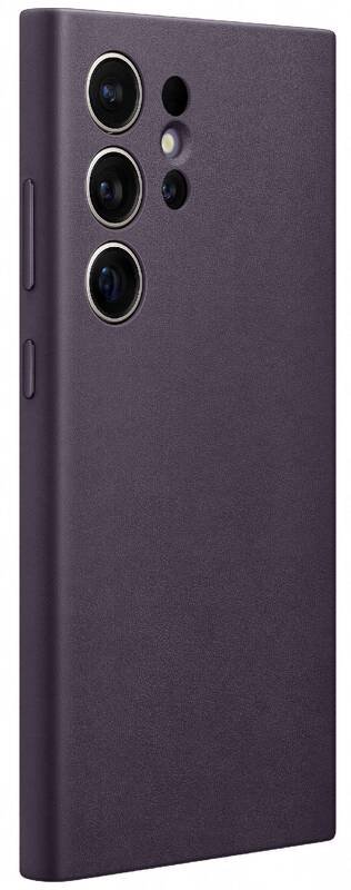 Samsung Samsung Galaxy S24 Ultra Skal Vegan Leather Dark Violet - Teknikhallen.se