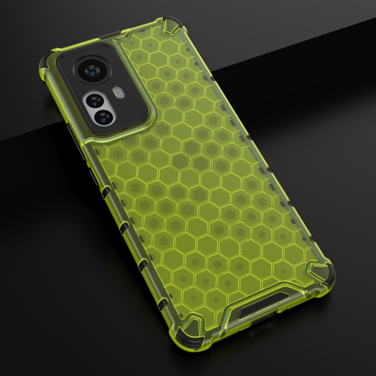  Xiaomi 12 Pro Skal Hybrid Honeycomb Grön - Teknikhallen.se