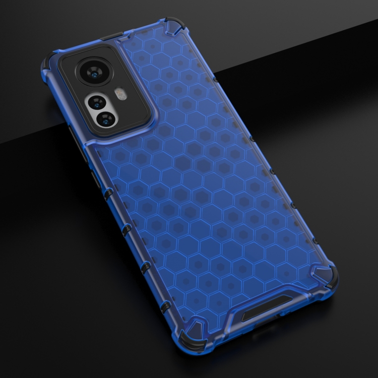  Xiaomi 12 Pro Skal Hybrid Honeycomb Blå - Teknikhallen.se