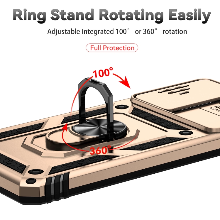  Samsung Galaxy A33 5G Skal Ring CamShield Guld - Teknikhallen.se