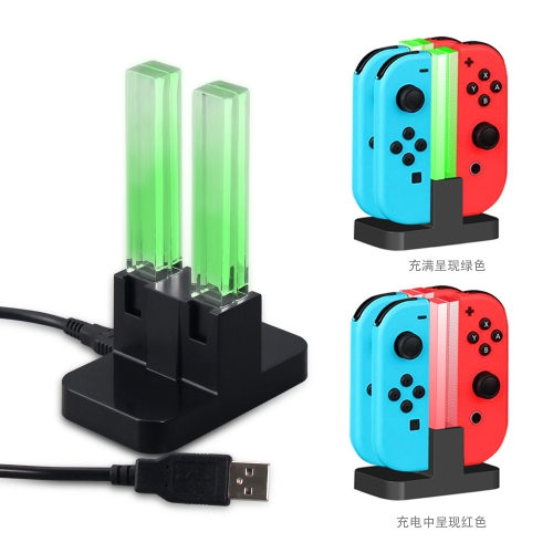  DOBE Nintendo Joy-Con Laddningsstation LED Svart - Teknikhallen.se