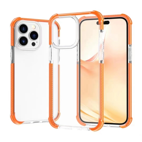  iPhone 14 Pro Max Skal Shockproof Akryl/TPU Transparent/Orange - Teknikhallen.se