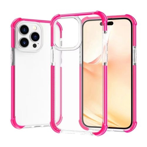  iPhone 14 Pro Max Skal Shockproof Akryl/TPU Transparent/Rosa - Teknikhallen.se