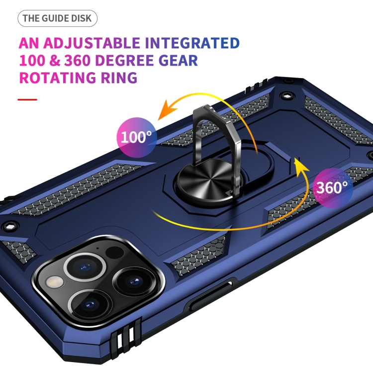  iPhone 14 Pro Max Skal Shockproof Hybrid Ring Blå - Teknikhallen.se