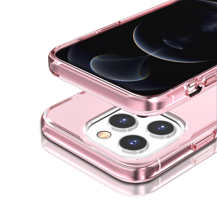  iPhone 14 Pro Max Skal Shockproof Semi Transparent Rosa - Teknikhallen.se