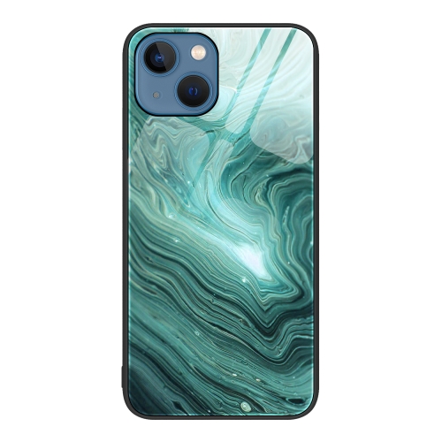  iPhone 14 Skal Marmor Härdat Glas Waves - Teknikhallen.se