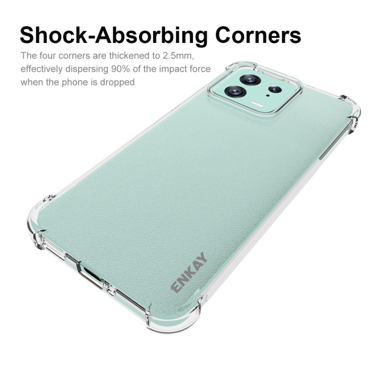 ENKAY ENKAY Xiaomi 13 5G Skal Shockproof TPU Transparent - Teknikhallen.se