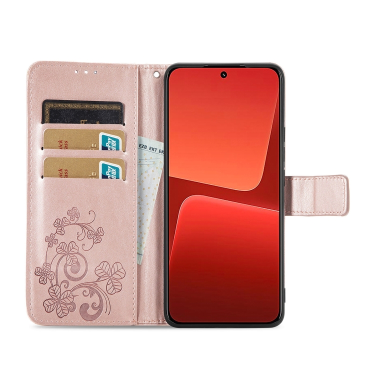  Xiaomi 13 5G Fodral Med Blommigt Tryck Roséguld - Teknikhallen.se