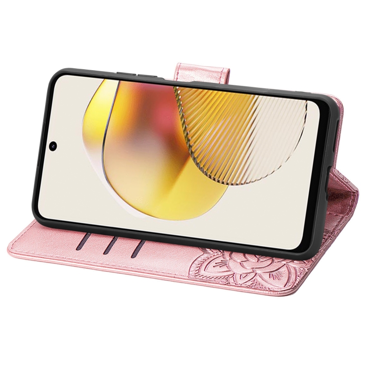  Motorola Moto G73 5G Fodral Butterfly Roséguld - Teknikhallen.se