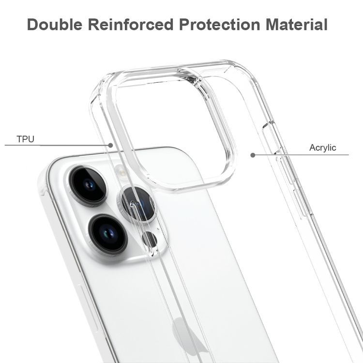  iPhone 15 Pro Skal Akryl/TPU Shockproof Svart - Teknikhallen.se