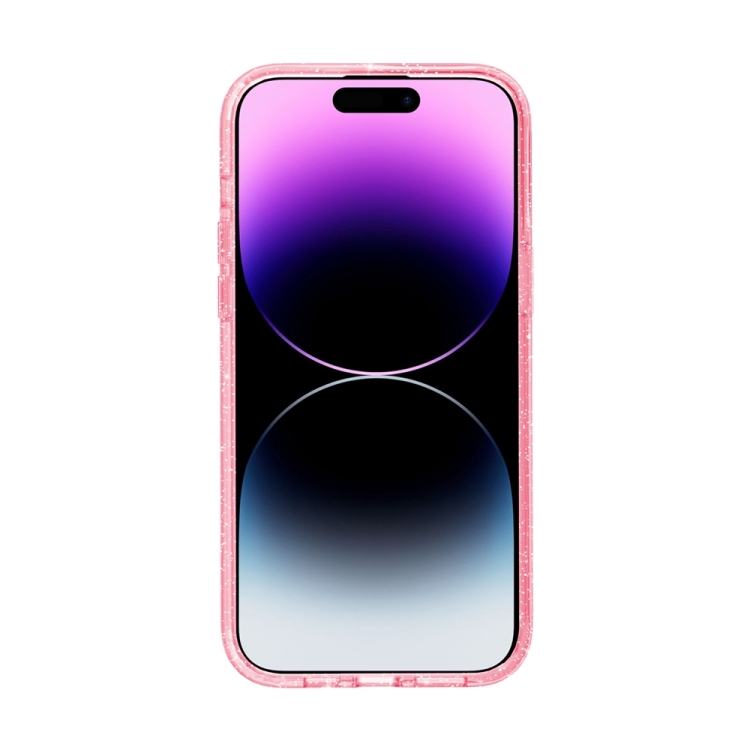  iPhone 15 Pro Skal MagSafe Glitter Hybrid Rosa - Teknikhallen.se