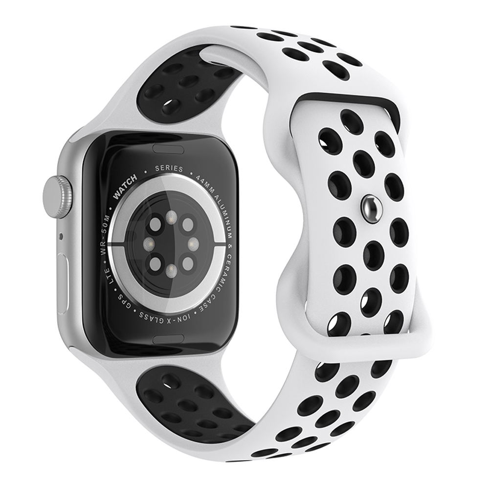 ColorPop Sportarmband Dual-Color Apple Watch 41/40/38 mm (M/L) Vit/Svart - Teknikhallen.se