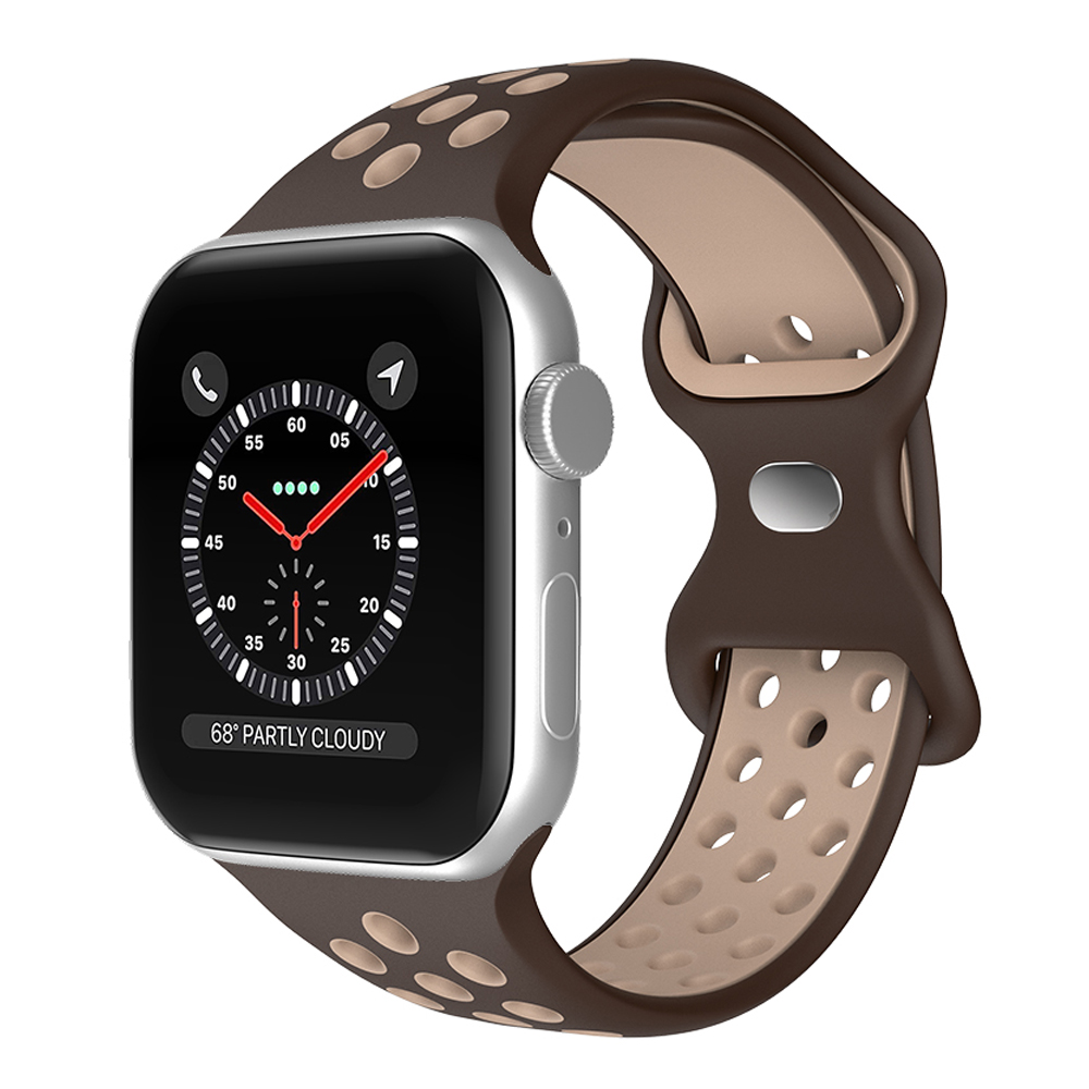 ColorPop Sportarmband Dual-Color Apple Watch 41/40/38 mm (M/L) Brun - Teknikhallen.se