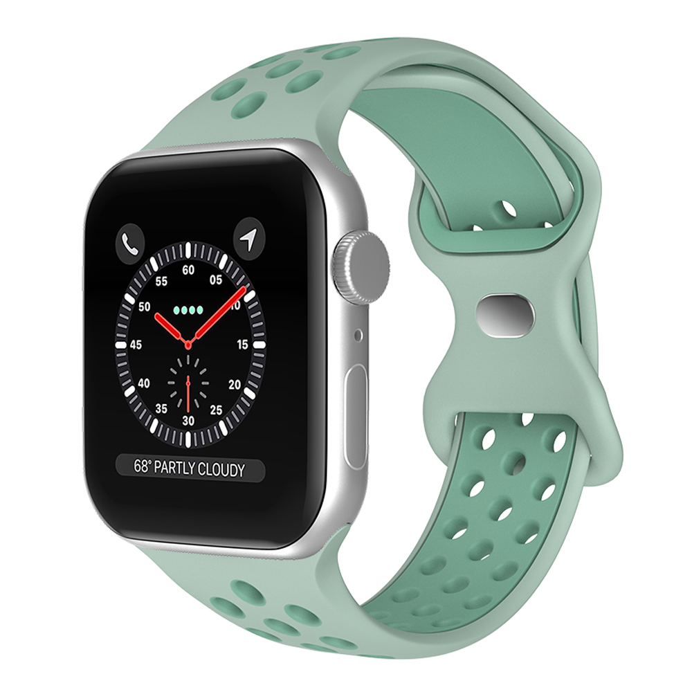 ColorPop Sportarmband Dual-Color Apple Watch 41/40/38 mm (M/L) Grön - Teknikhallen.se