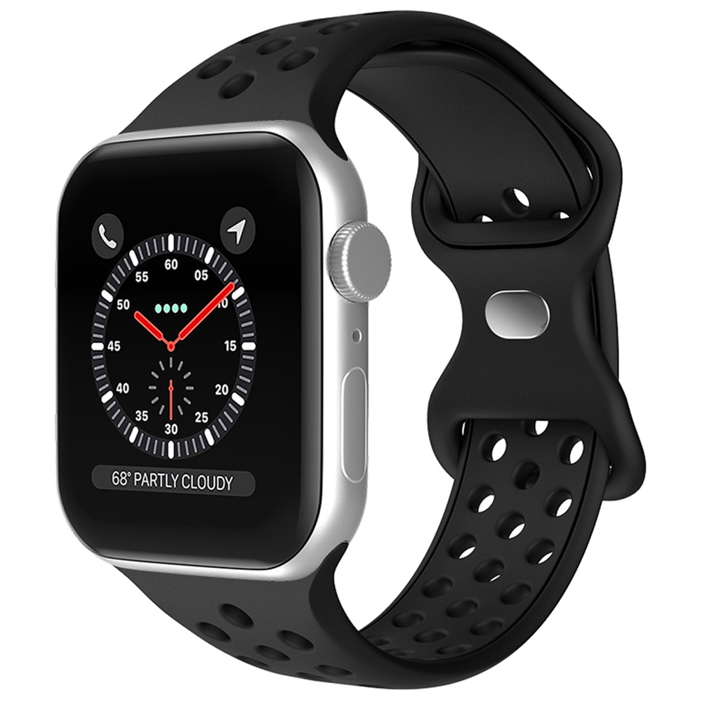 ColorPop Sportarmband Dual-Color Apple Watch 42/44/45/49 mm (M/L) Svart - Teknikhallen.se