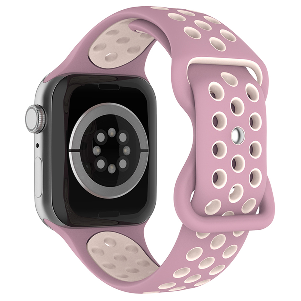 ColorPop Sportarmband Dual-Color Apple Watch 42/44/45/49 mm (M/L) Lavender/Rosa - Teknikhallen.se