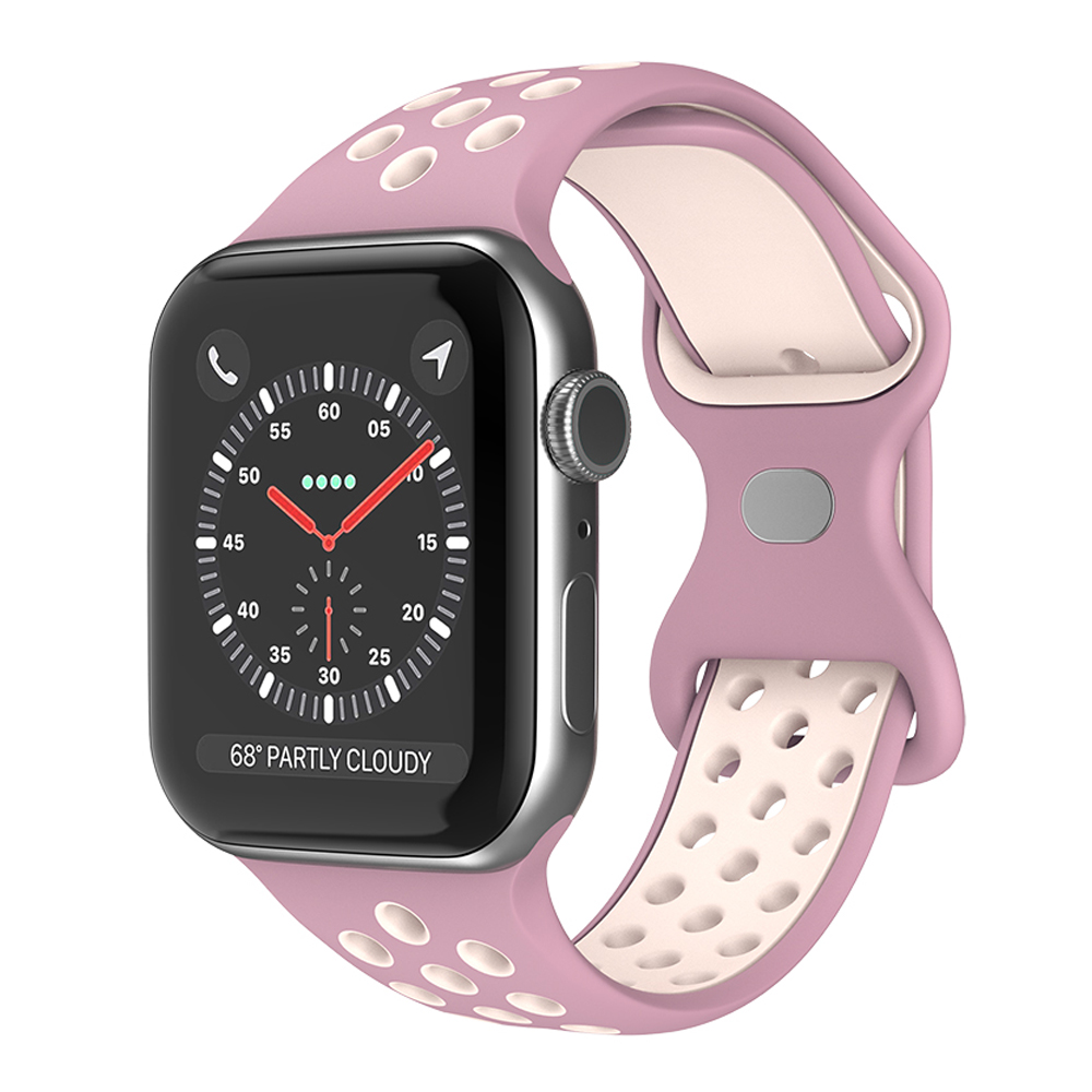 ColorPop Sportarmband Dual-Color Apple Watch 42/44/45/49 mm (S/M) Lavender/Rosa - Teknikhallen.se