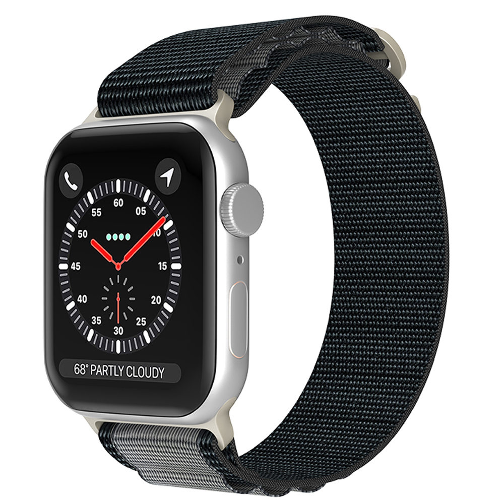 ColorPop Apple Watch 42/44/45/49 mm Armband Alpine Pro Loop Svart/Gr - Teknikhallen.se