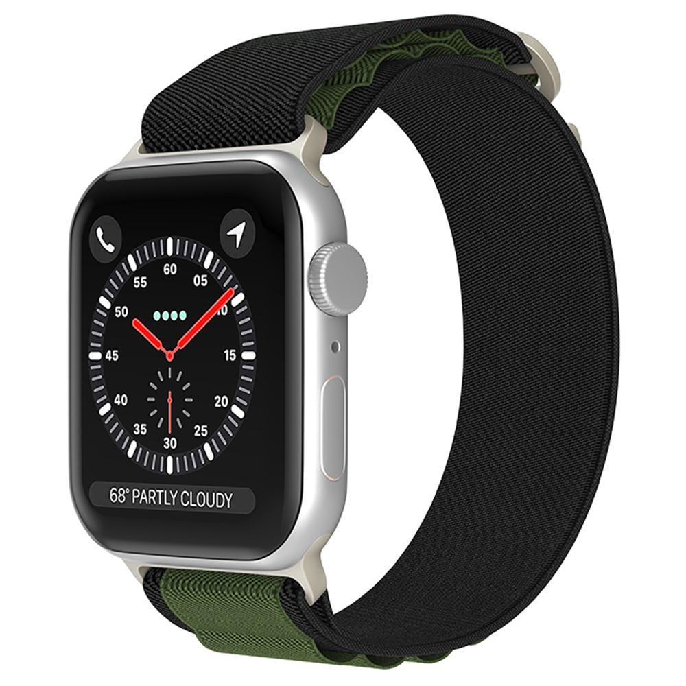 ColorPop Apple Watch 38/40/41 mm Armband Alpine Pro Loop Svart/Grn - Teknikhallen.se